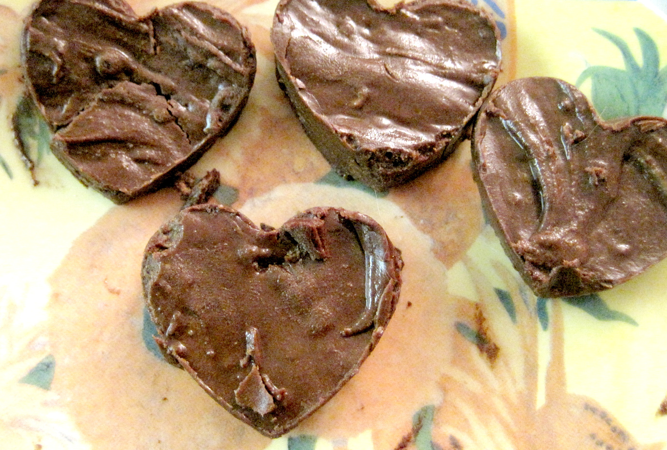 vegan chocolate fudge hearts