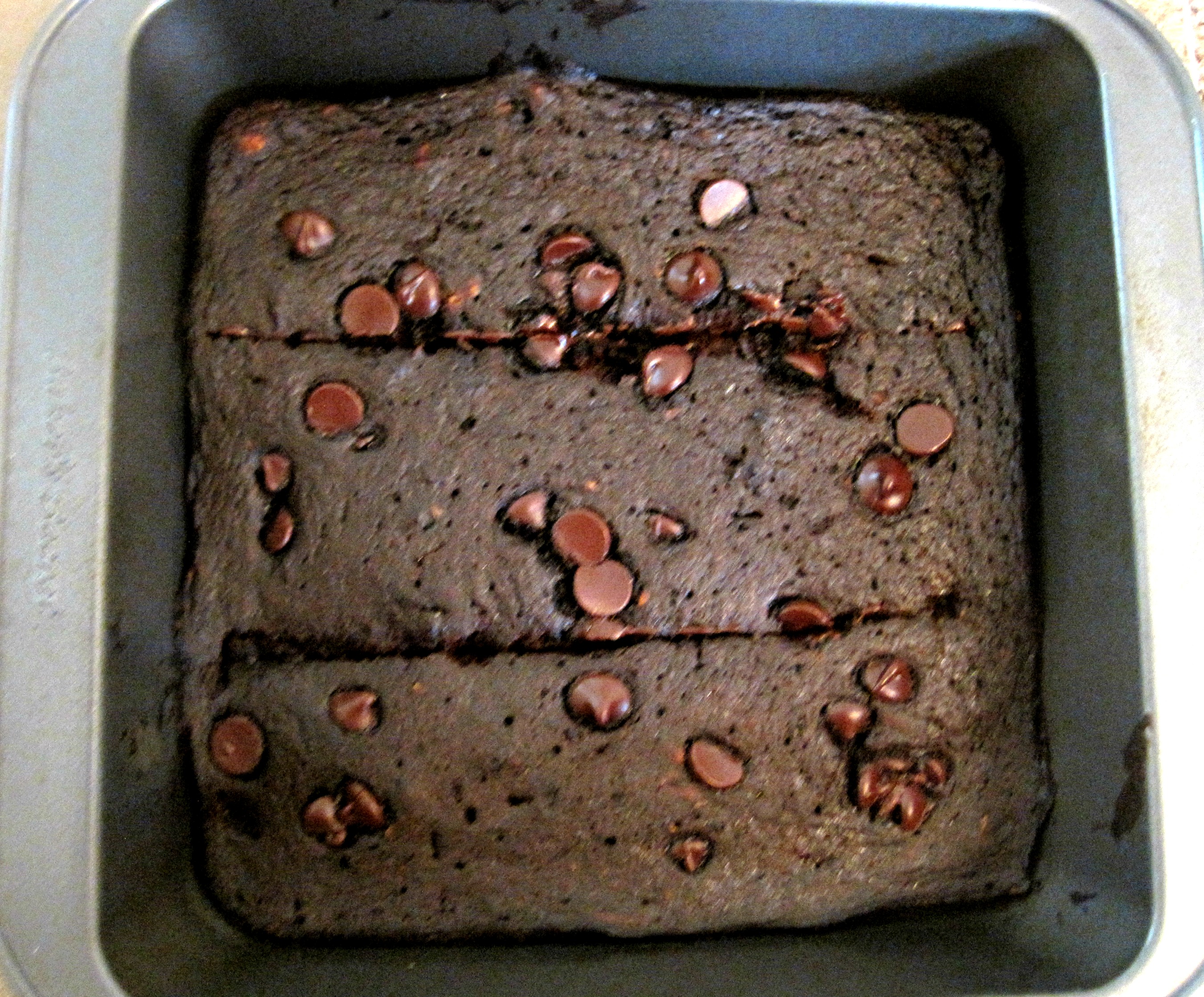 flourless brownies baked