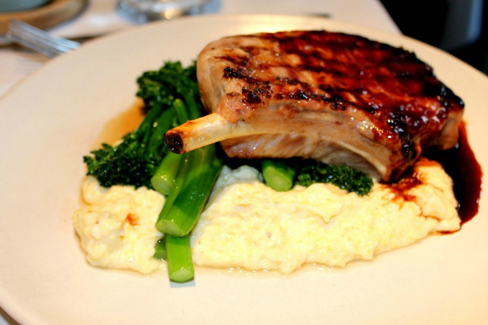 Dinner at Five Crowns berkshire pork chop