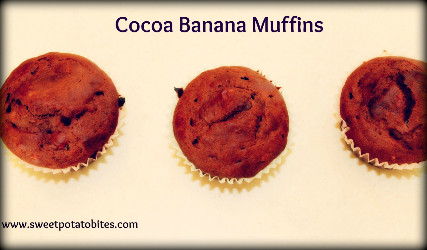 cocoa banana muffins pin