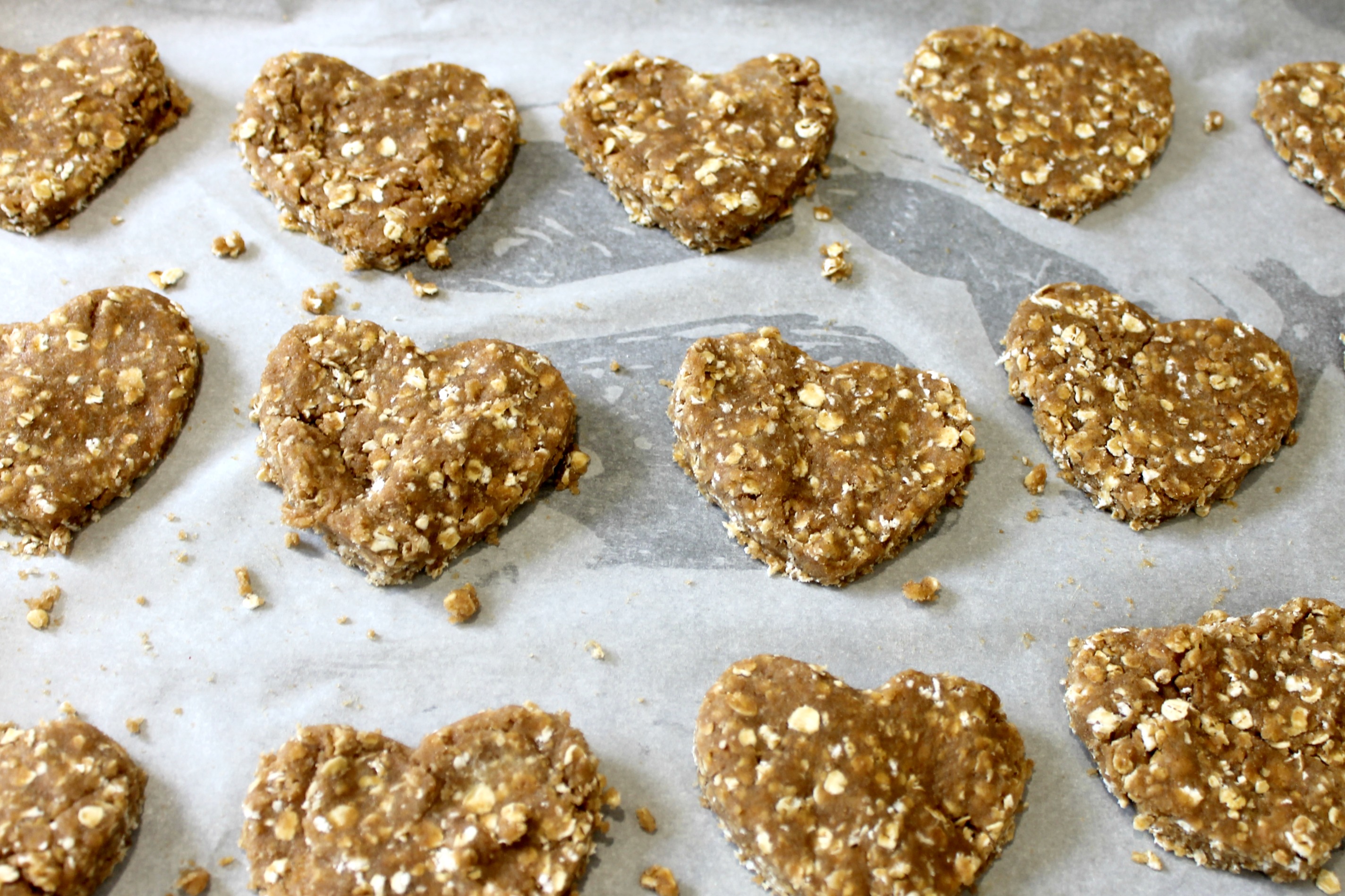 Homemade Digestive Biscuits Hearts