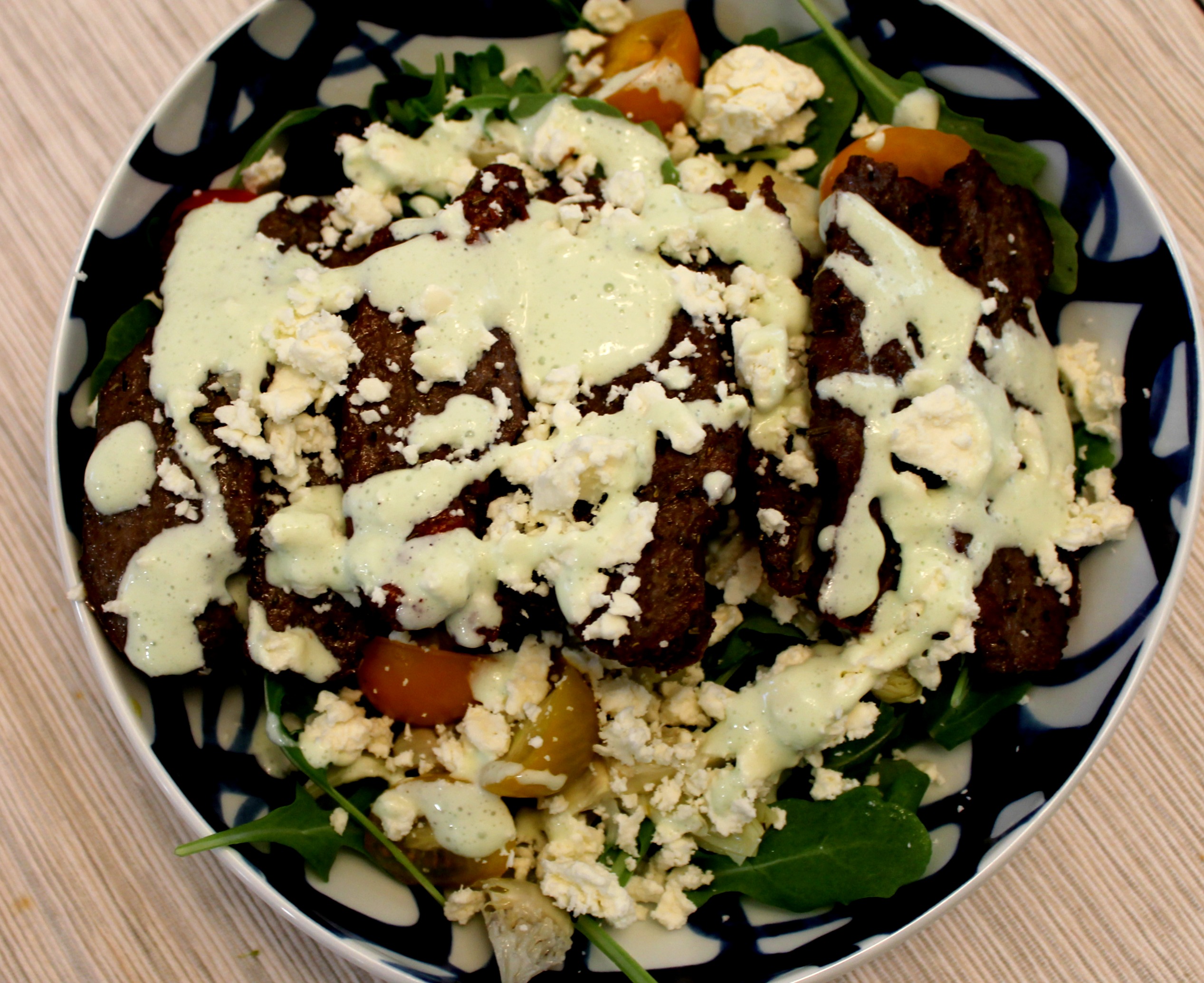 homemade gyro meat salad