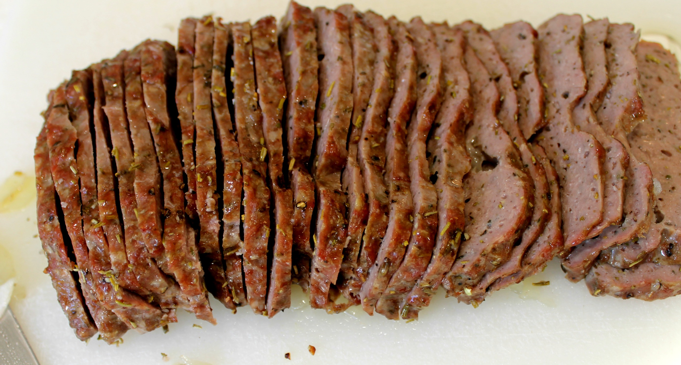 homemade gyro meat slices
